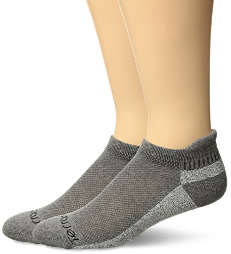 Terramar Performance Outdoor Cool-Dry Pro Hiker Ankle Socks (Pack of 2), Light Grey