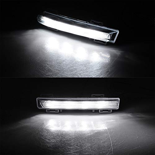 1 par de luzes LED para corrida diurna esquerda direita DRL compatível com Mercedes W204 S204 C180 C