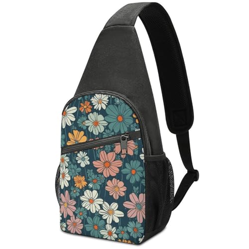 Sling Bag para Mujeres y Hombres Pequeña Mochila Cruzada Amarilla