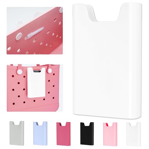 QxbBox Silicone Phone Holder for Bogg Bags Attachment for Beach Bags Phone Holder for Bogg & Similar Beach Bags Compatible with Most Mobile Phones White
