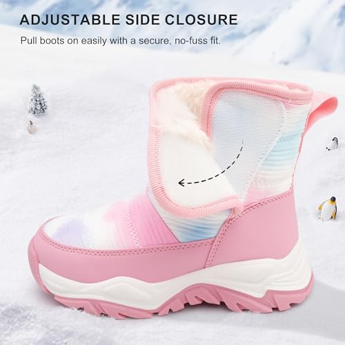 Stelle Toddler Snow Boots Boys Girls Winter Cold Weather Waterproof Non Slip Warm Shoes for Little Kids2