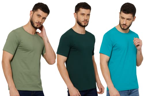 Image of T-Shirt for Men - 100% Cotton Casual T-Shirt | Half Sleeve, Round Neck 4 Way Stretch Fabric | Slim Fit T-Shirt