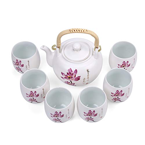 FORLONG Vintage Chinese Style Porcelain Handmade Kung Fu Tea Set with tea pot,tea