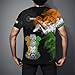BJQ Men's India Flag T-Shirt Flag Badge Graphic Print Tee Casual Short Sleeve Shirt Novelty Round Neck Top Unisex