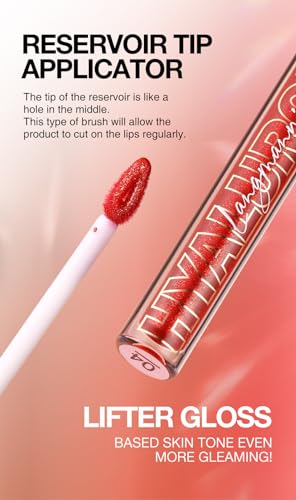 Hyaluronic Lip Oil Moisturizing Lip Gloss with Hyaluronic Acid No-Sticky Lipgloss Care, Fruit Flavoured Big Brush Head Lip Oil For Dry Lip Glitter Shine Lip Glaze Gift for Women (01,02,03) - Image 3