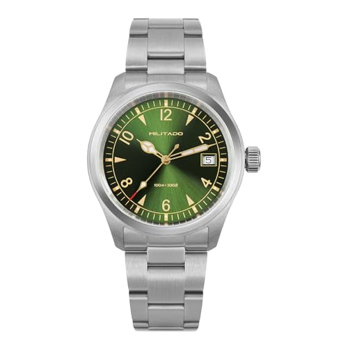 Image of TACTICAL FROG Militado ML08 Field Watch Japanese Sweep VH31 / 515 Movt with Calendar, Men's Military Watch Sapphire Crystal 10 ATM Waterproof Analog Watches for Men