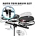 Beatello Roto Tom Drum Set,Quick And Easy Tuning Without Tools, Variable Pitch, Diverse Timbres, Quick Installation, Three Tom On A Dedicated Stand, Adjustable Height.with Stand 6