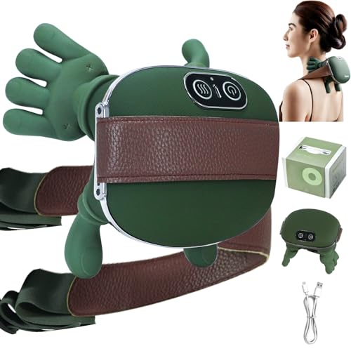 ideallife Masseur Cervical, Masseur Dos Et Cervicales Avec Chaleur, Appareil de Massage Bionique 4D pour le Cou Sans Fil, Ergonomique Coussins de Nuque Massants, Cadeaux...