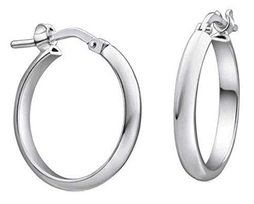 Silver Slim Bali Round 316L Stainless Steel Earrings for Men and Boys | Fashion Non Piercing Earrings for Men