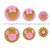 Pink and Gold Glitter Minnie Tissue Paper Fans Backdrop Decoration Girls Birthday Party Favor Set