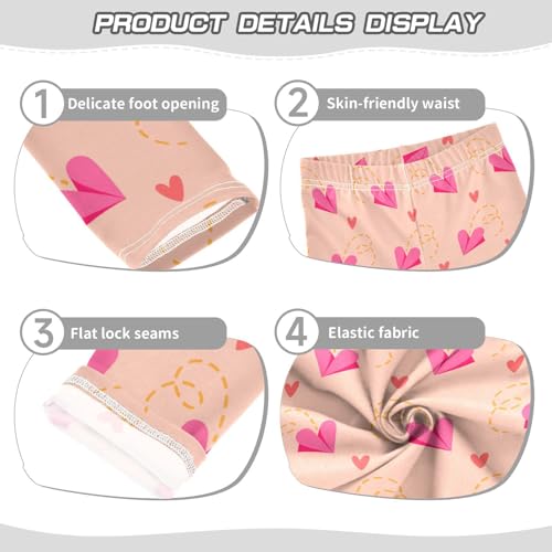 Paper Flying Airplanest Girls Leggings,Workout Leggings for Girls Toddler Athletic Leggings Size for 3-10T3