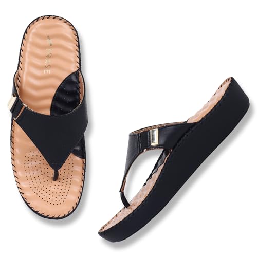 Image of TRASE Orthopedic Casual Slippers for Women | Soft Cushioned Footbed, Arch Support, Adjustable Strap | Ideal for Knee & Foot Pain