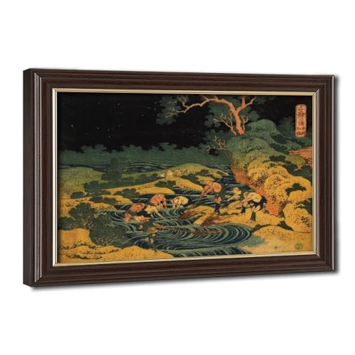 Impression sur toile Utagawa Hiroshige cadre suspendu décoration murale Kai