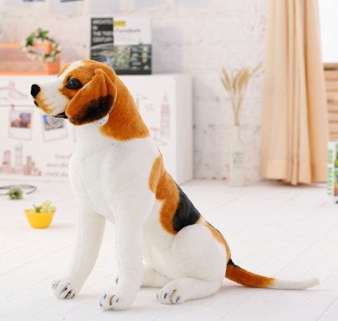 WSA Retail White Standing Brown Dog - Large