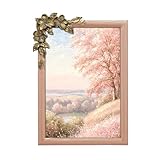 GIFTY GIFTY Vintage Pink Thin Boarder Floral Photo Frame / 4x6 In | For Vertical and Horizontal Display on Tabletops | Perfect for Home Decor, Wedding, Graduation, Or Milestone Photos