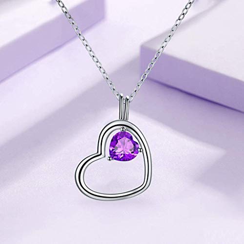 Collier double cœur améthyste naturelle de qualité supérieure bijou romantique - 6