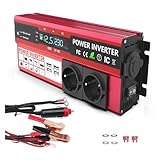 Onduleur solaire pour téléphone ordinateurs portables voiture 12 V à 220 V 4000 W onduleur de puissance écran LCD prise UE double USB charge rapide.