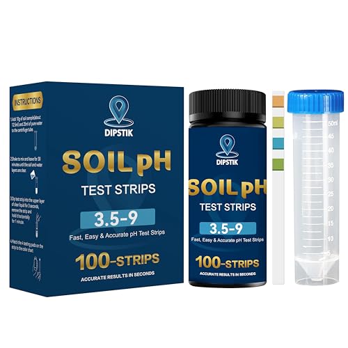 Soil Test Kit for pH 3.59 with Tube 100ct Soil pH Test Strips