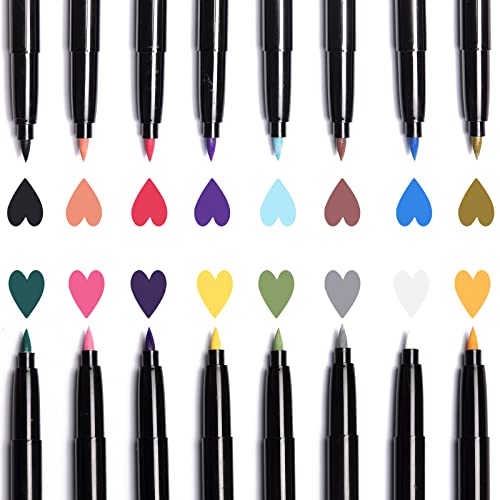 Anmmy Temporary Tattoo Markers For Skin, 16-Count Body Markers+77 Large Tattoo Stencils Of Assorted Colors For Kids And Adults, Flexible Brush Tip, Bright Colors, Skin-Safe*, Cosmetic-Grade. #TOP2