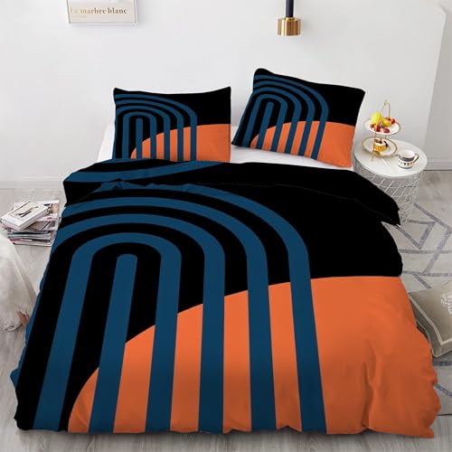 Housse de couette 220x240 abstrait parure de lit microfibre douce KG6053 - 2