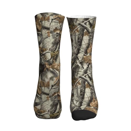 Augenstern Unisex Crew Sport Socks Mossy-Tree-Camo-Leaf Outdoor Recreation Socks2