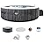 INTEX 28441EP PureSpa Greywood Deluxe Spa Set: Includes Energy Efficient Spa Cover – Spa Control App – Wireless Control Panel – 6 Person Capacity – 85" x 28"