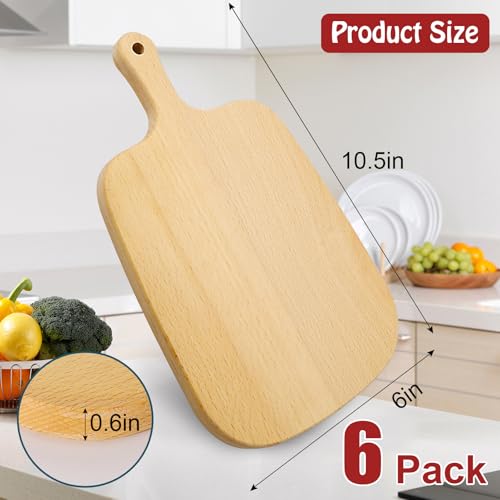 Set 6 Tablas de Cortar de Madera con Mango miniatura 2