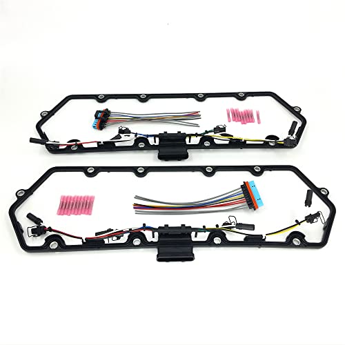 Image of Partsflow Valve Cover Gasket Set with Glow Plugs for Ford E250 for Ford E350 for Ford Excursion for Ford F250 Super Duty for Ford F350 Super Duty V8 7.3L Diesel OE#615-201