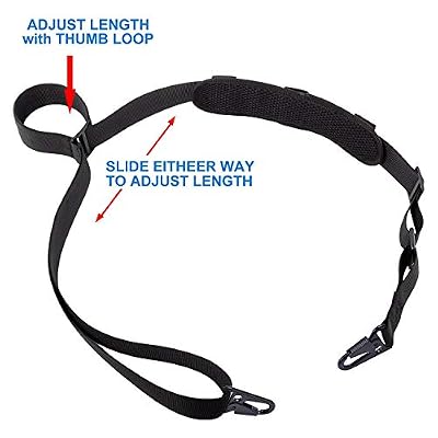BOOSTEADY 2 Point Traditional Sling with Adjuster Shoulder Pad 1.25 Inch Webbing No Plastic Components All Metal