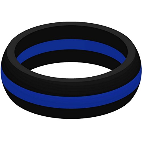 SayitBands Thin Blue Line Silicone Ring