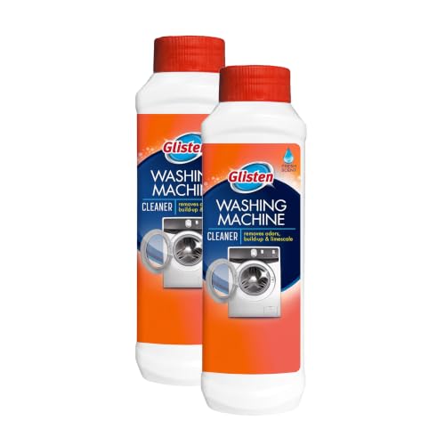 Glisten Washing Machine Cleaner, Helps Remove Odor, Buildup, and Limescale, Fresh Scent, Made in the USA, 12 Ounce Bottle, 3-Count, (Pack of 2)