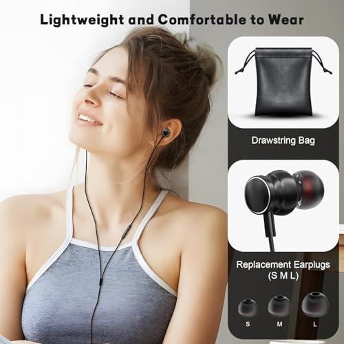 USB C Headphones for iPhone 17 Pro 16 Wired Earbuds for iPhone 15 Pro Max with Mic Volume Control Stereo Noise Cancelling, Type C Earphones for Samsung Galaxy S25 Ultra/S24/S23/S22 Pixel 8a 9 Android