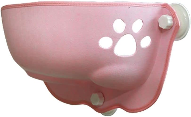 Cat Window Perch Seat Hammock Cat Accessories Cat Window Hammock with Suction Cups Cat Shelf Seat Beds(Pink)