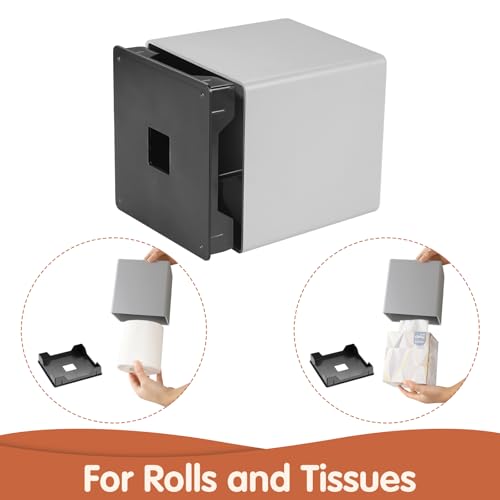 image for Y-in Hand Tissue Box Cover, Square Facial Tissue Holder Storage for Ba