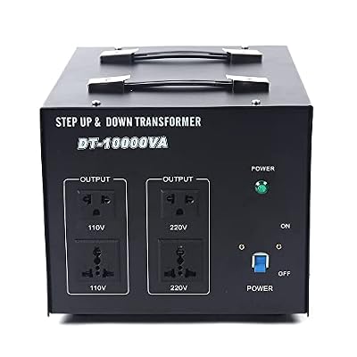 Voltage Converter Transformer 10000W Power Step Up Down 110V to 220V 220V to 110V Automatic Voltage Regulator Stabilizer Power Transformer Converter Circuit Breaker Protection