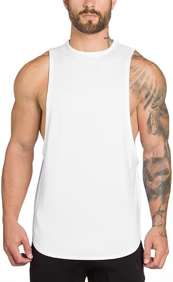 Mens Muscle Cut Off Tank Top Sleeveless T Shirts Gym Workout Stringers Bodybuilding Vest Shirts