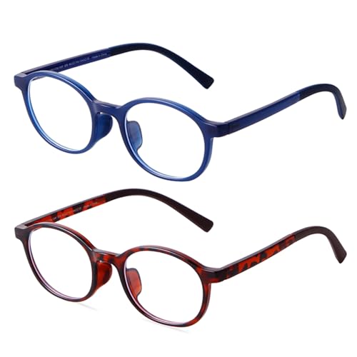 Image of 2Pack Blue Light Glasses for Kids Glasses Girls Boys Eyeglasses | TR90,2PCS,Oval,Small,Age 3-10,for Gaming Computer School,Plastic