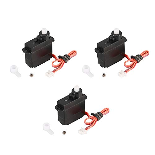 CamKpell 3 Pezzi T-Power K130 servo RC Elicottero Parti Micro servo per K130 RC Drone FPV Elicottero Accessori Parte del multicottero - Nero