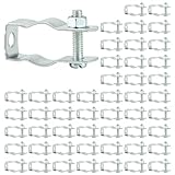 QWORK Conduit Hanger with Bolt Features, 1/2 Inch Zinc-Plated Steel, Pack of 50 - Insulated Supports or Threaded Rods for EMT, Rigid Conduits