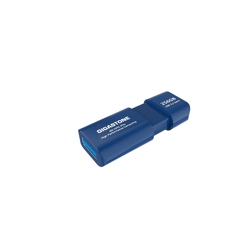 GIGASTONE Z80 Clé USB 3.2 Gen2 256 Go, R/W 1000/800 Mo/s HPC Calcul Haute Performance, Rétractable sans Capuchon Conception, Compatible avec Interface USB 2.0 / USB 3.0 / USB 3.1