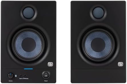 PreSonus Eris 4.5BT Gen 2  4.5-inch Powered Desktop Speakers with Bluetooth for Multimedia, Gaming, Studio-Quality Music Production, 50W Power