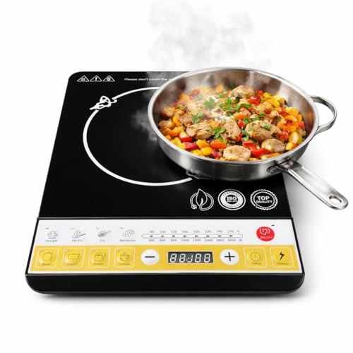 Image of DRUMSTONE ( 2026 Brings 5 Years Warranty ) 2000W Induction Cooktop with Auto Shut-Off & Timer | Fast Heating Electric Stove | Portable Single Burner for Kitchen, Hostel & Travel Use