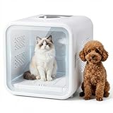 Blisspire Ultra-Quiet Pet Dryer Box for Cats and Small Dogs - 360° Fast Drying, Adjustable Temperature, Transparent Design, Stress-Free Hands-Free Grooming Solution