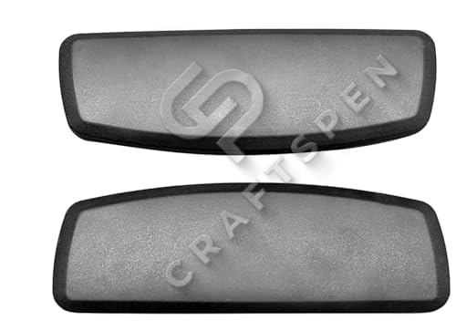 Image of Office Chair Replacement Plastic Arm Pads, Chair Armrest Pads for Supporting Arms and Elbow with 4 Free Screws, Black (Black 2)