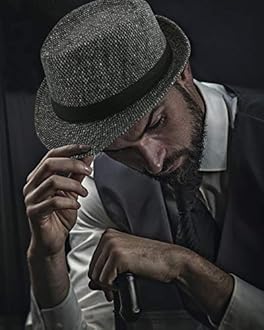 FALETO Unisex Classic 20s Trilby Fedora Hat with Band Casual Jazz Cap Manhattan