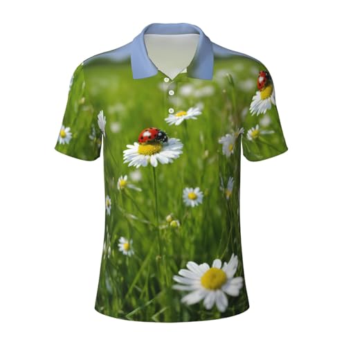 Polo homme imprimé coccinelle marguerite affaires chic