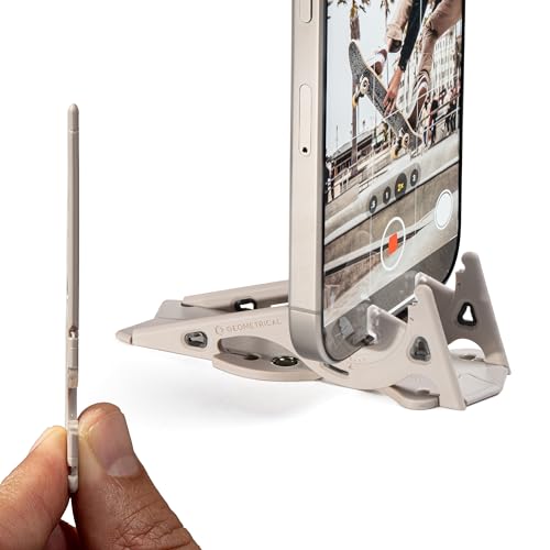 GEOMETRICAL Pocket Tripod PROv2 - Card-Size Stand for iPhone Oyster Grey Universal Kit