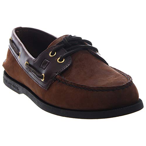 Image of Sperry Men's Authentic Original 2-Eye Leather Boat Shoe, Brown Buck, 10