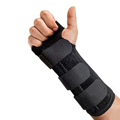 LoveSelfy Órtesis Muñequera Transpirable, Férula Soporte Muñeca Ortopedica Ajustable con Almohadillas Ideal para Artritis Túnel Carpiano Tendonitis NHS Esguince Fractura RSI - Mano Derecha (Pequeña)