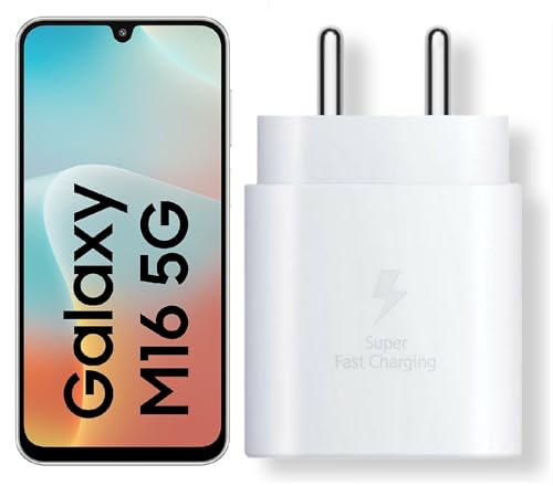 Image of 25W C-Type Super Fast Adapter Compatible with Samsung Galaxy M16 5g Super Fast Charger Adapter for S24 /S23 /S23 fe /S22 /S21 /21 fe /S20 /M15 /M35 /A16 /M06 /M05 /A56, A15 /S24 fe /A16 5g, White
